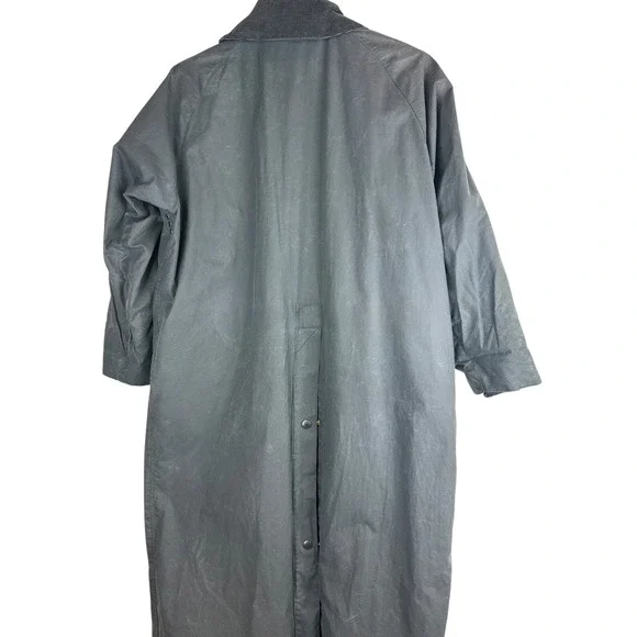 Vintage Barbour Burghley A170 Long Jacket Mens C42 Wax Equestrian Trench Coat - Picture 16 of 16